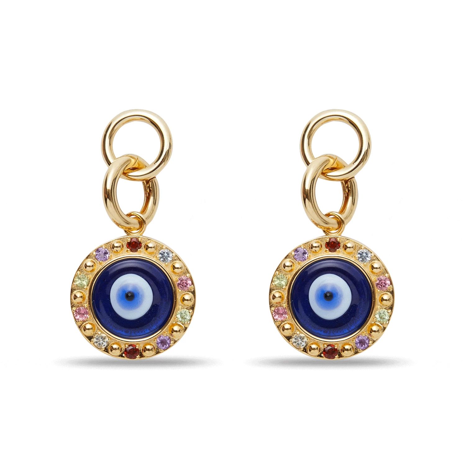 GOLD VERMEIL STERLING RING STUD EARRING - Image 4