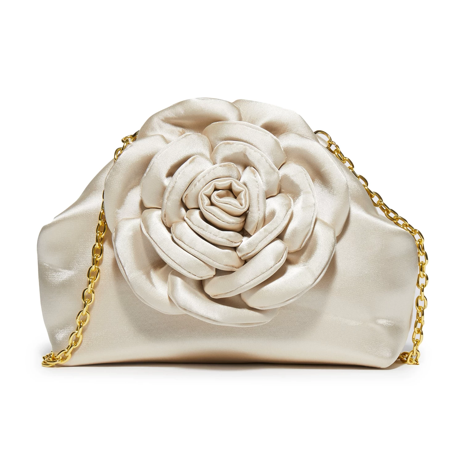 IVORY ROSIE SATIN CLUTCH - Image 6
