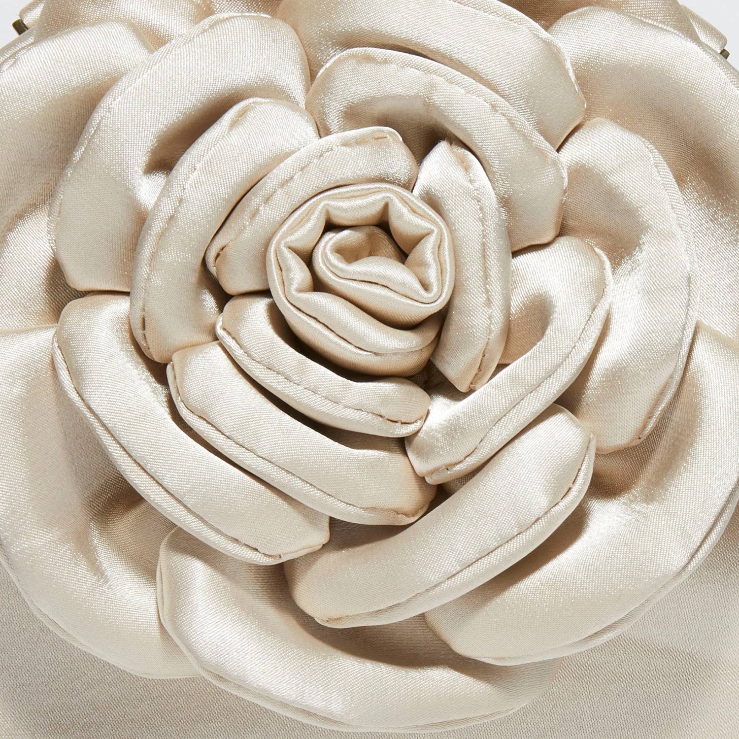 IVORY ROSIE SATIN CLUTCH - Image 7