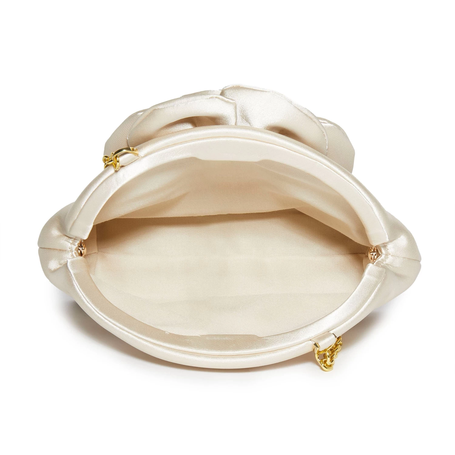 IVORY ROSIE SATIN CLUTCH - Image 5