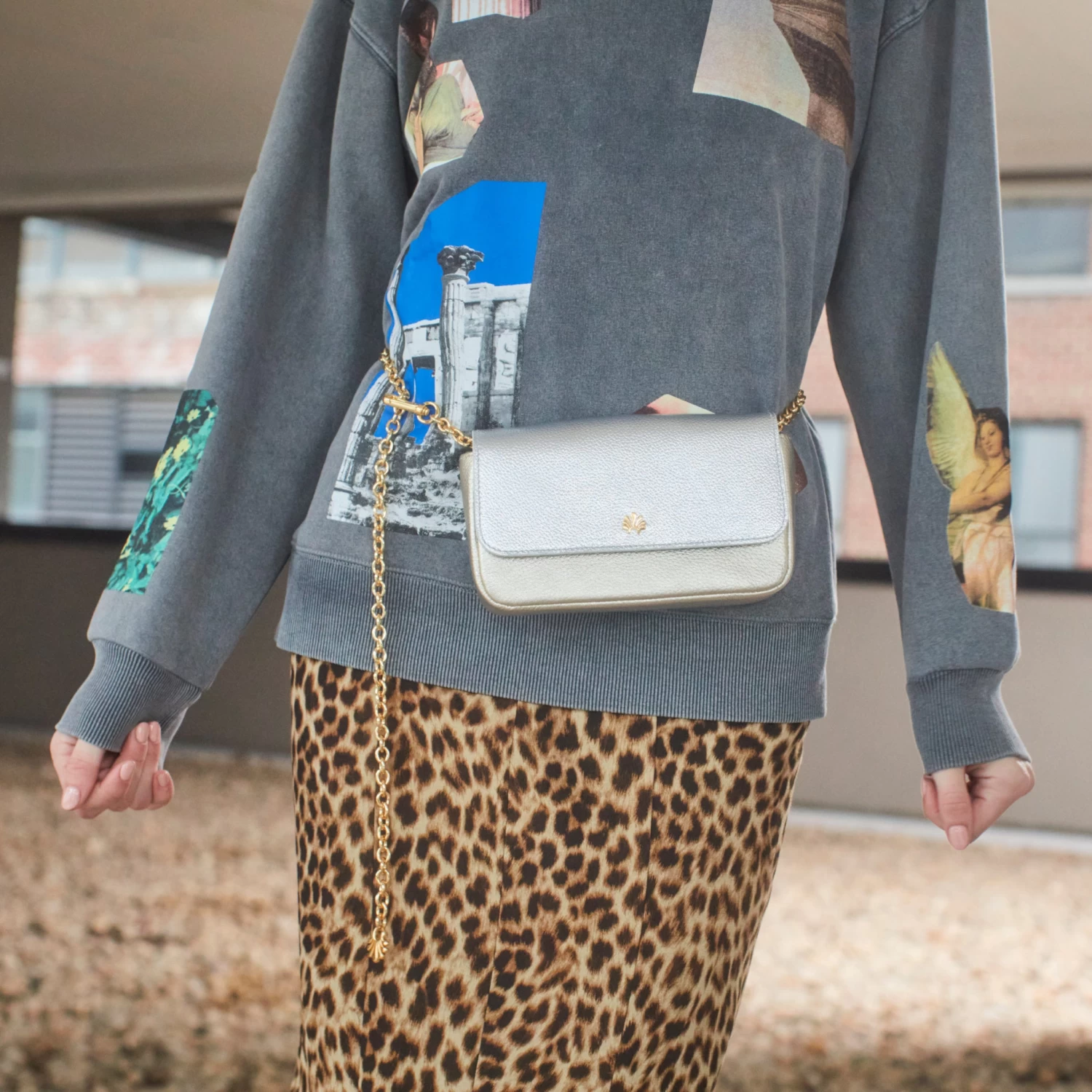 MIXED METALLIC BELEN COLORBLOCK BELT BAG - Image 8