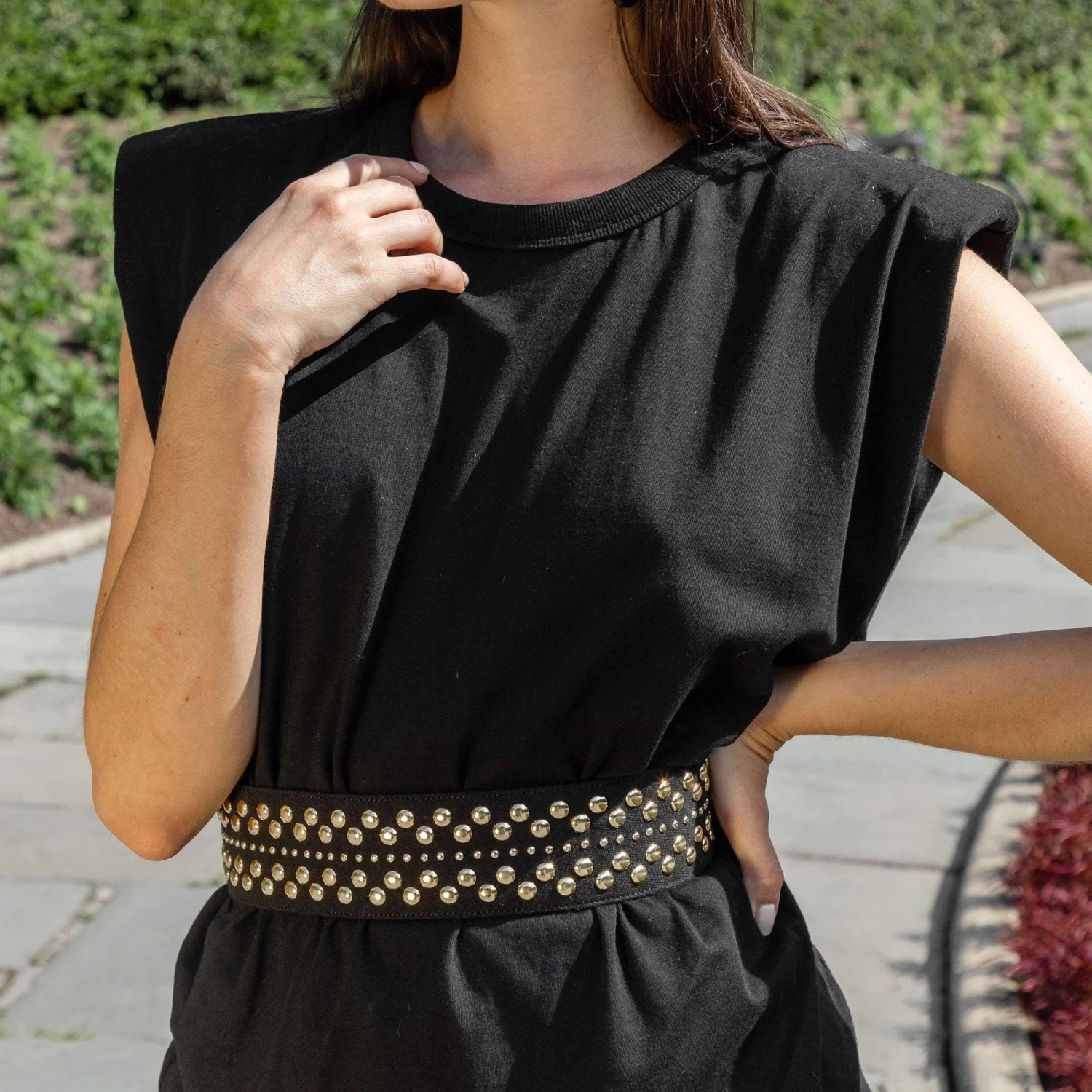 ALL OVER EMBELLISHED SNAP BELT - Image 2