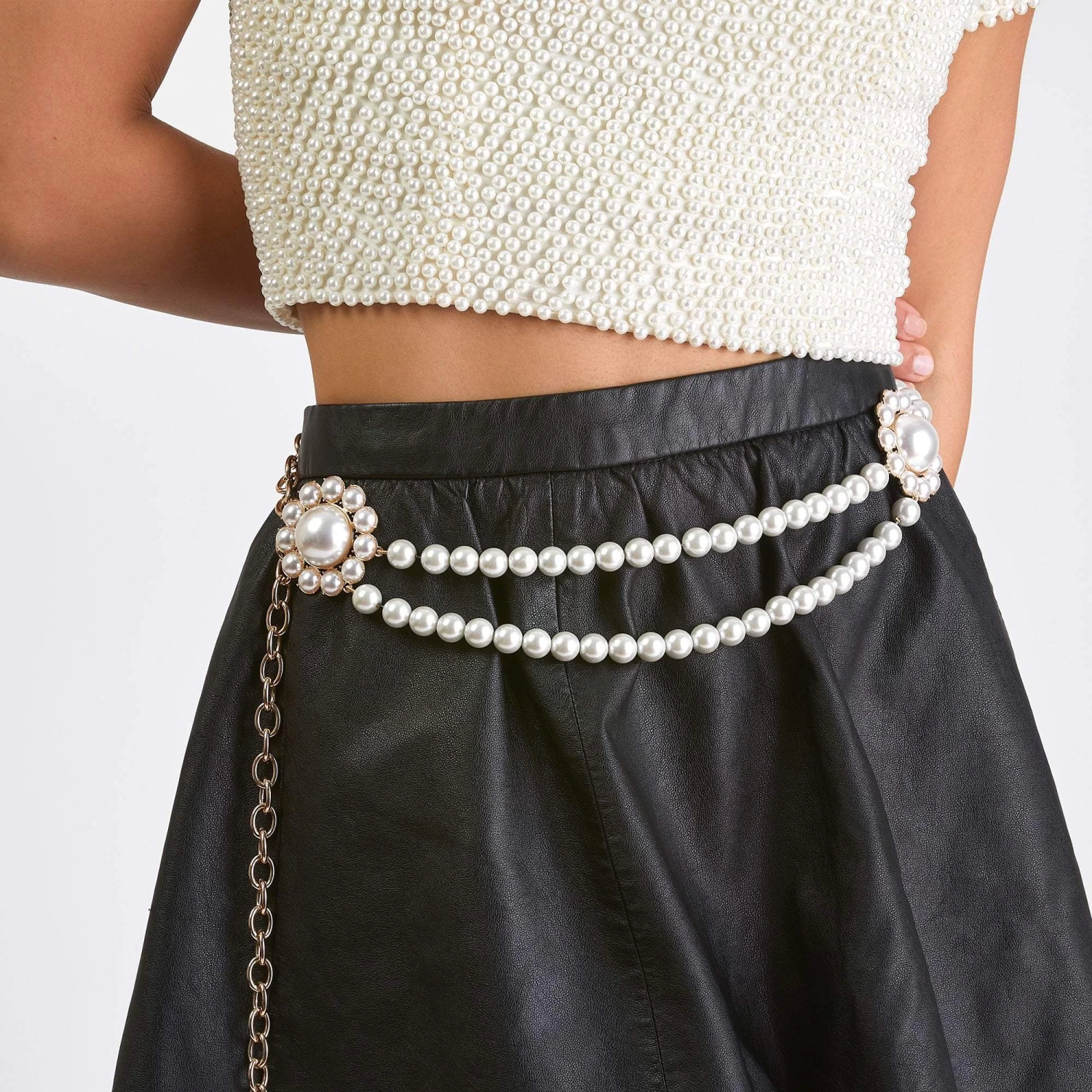 MOTHER OF PEARL BROOCH BELT - Image 3