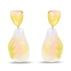 APRICOT OMBRE JUMBO WILMA DROP EARRINGS