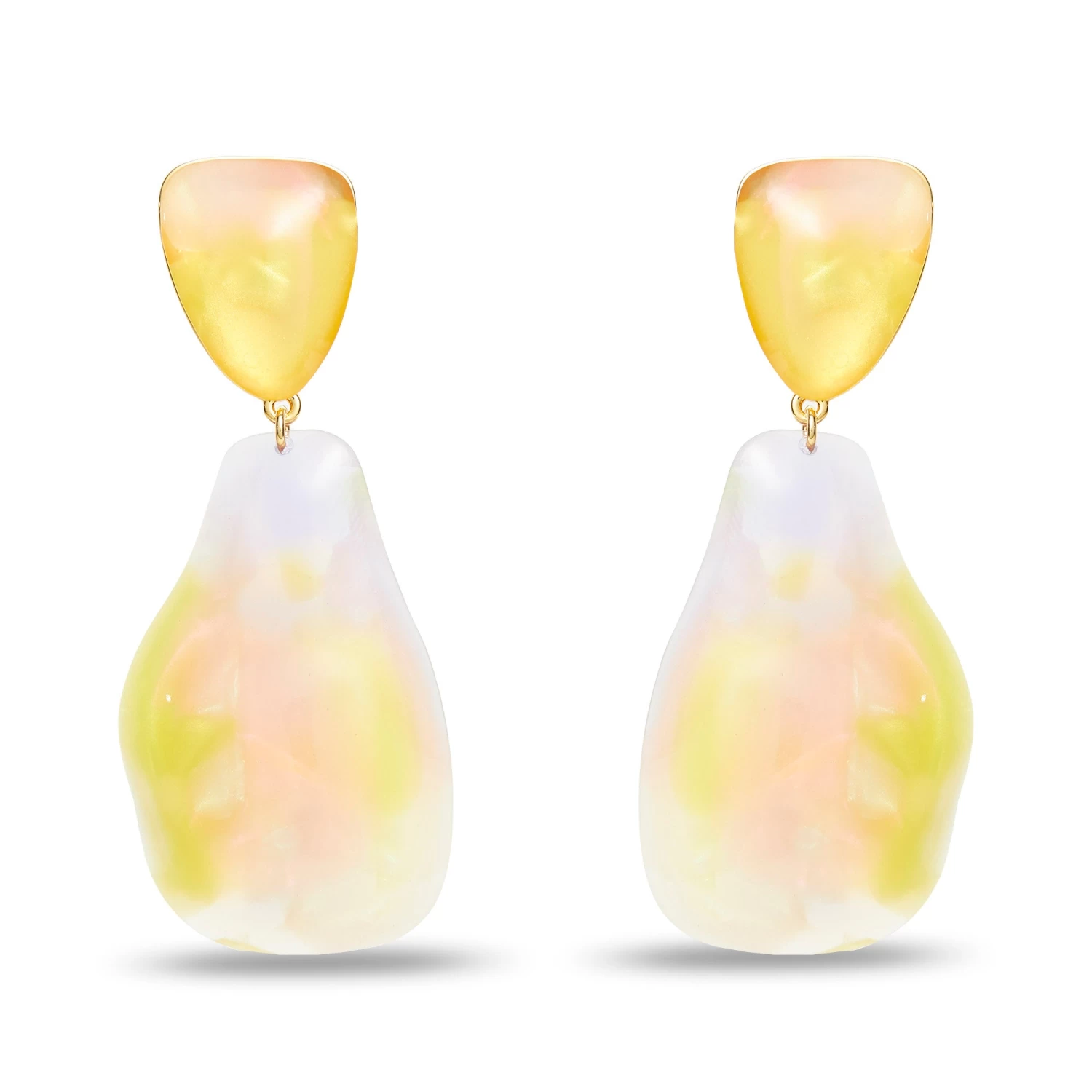 APRICOT OMBRE JUMBO WILMA DROP EARRINGS