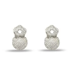 CRYSTAL STAR FLOWER HINGE EARRINGS