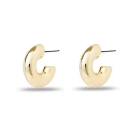 GOLD CHUNKY SMALL HOOP EARRINGS