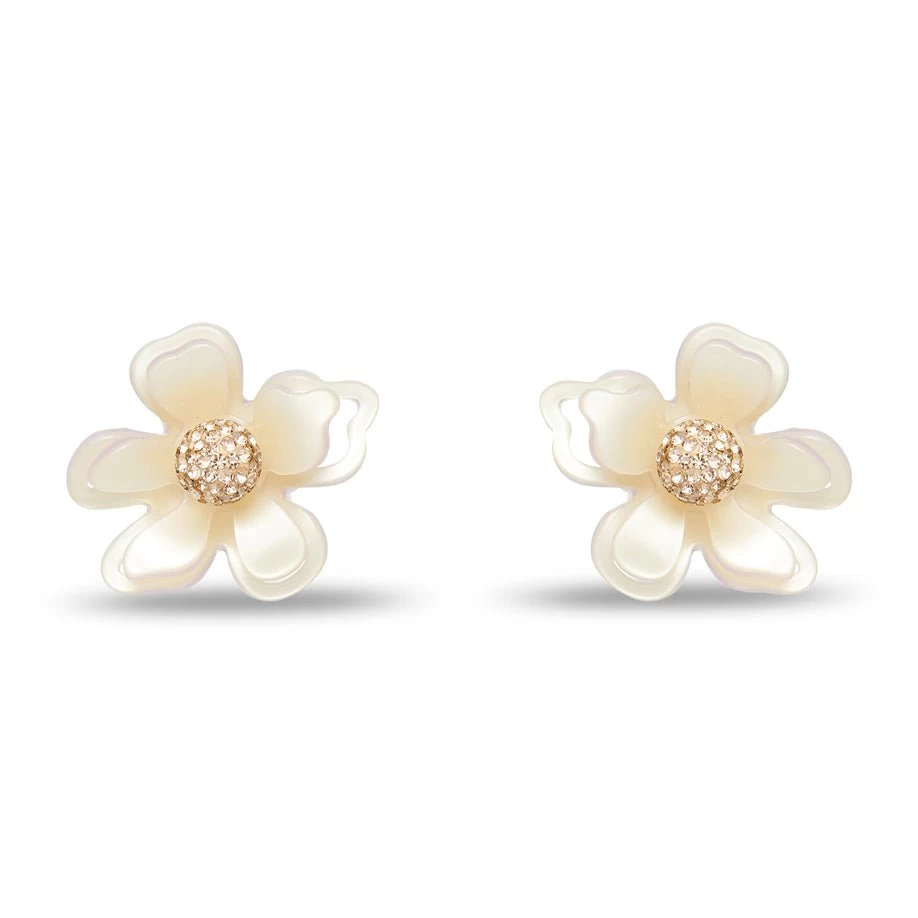 LELE X SJP NOISETTE AZALEA BUTTON EARRINGS