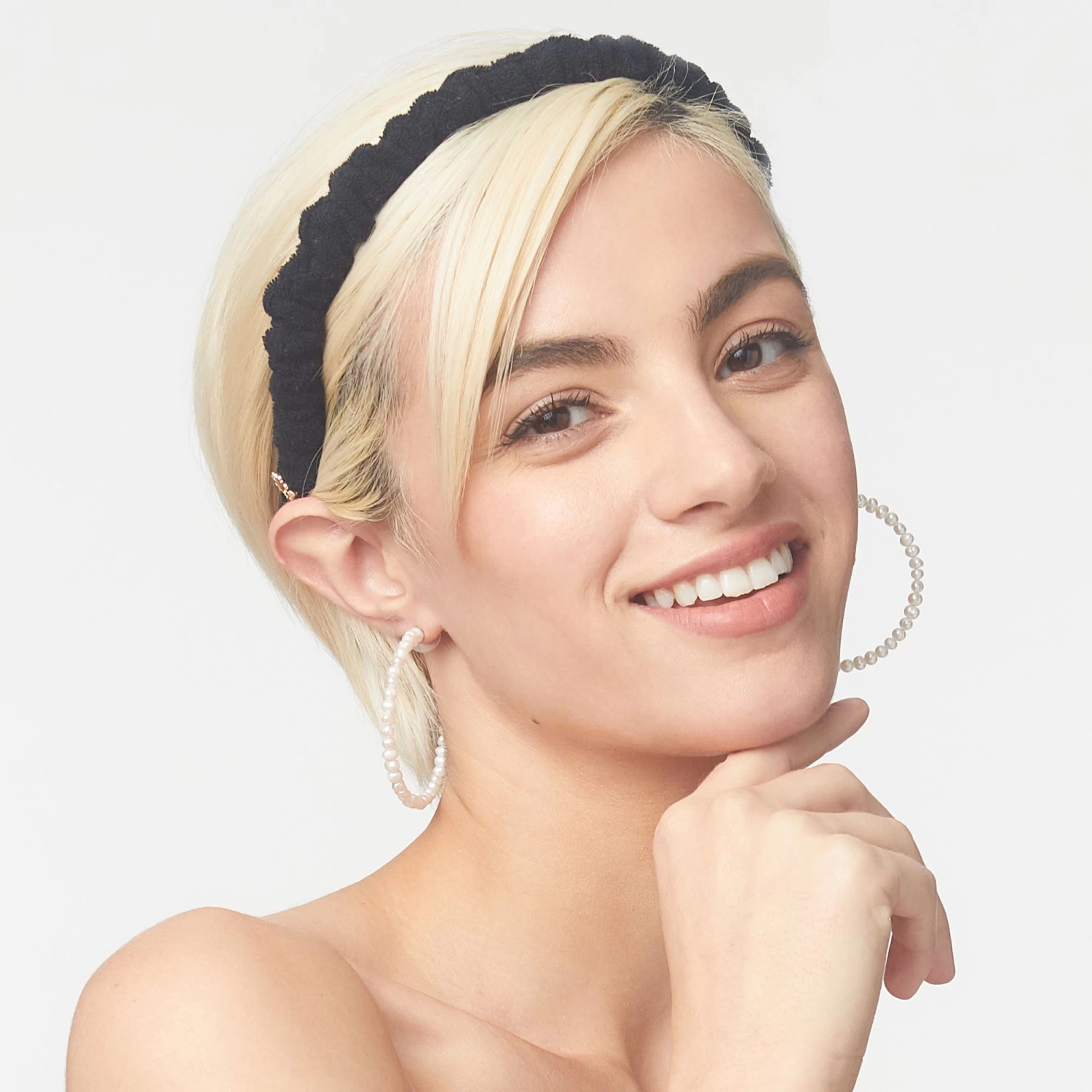 FRESHWATER PEARL LARGE HOOP - Image 3