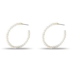 FRESHWATER PEARL MEDIUM HOOP