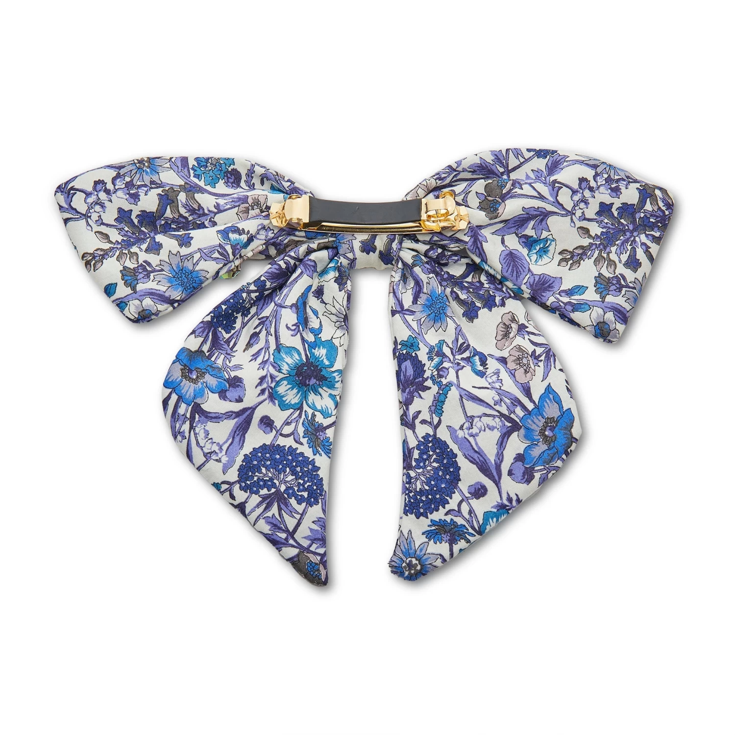 RACHEL FLORAL GLITTERING CRYSTAL BOW BARRETTE - Image 3