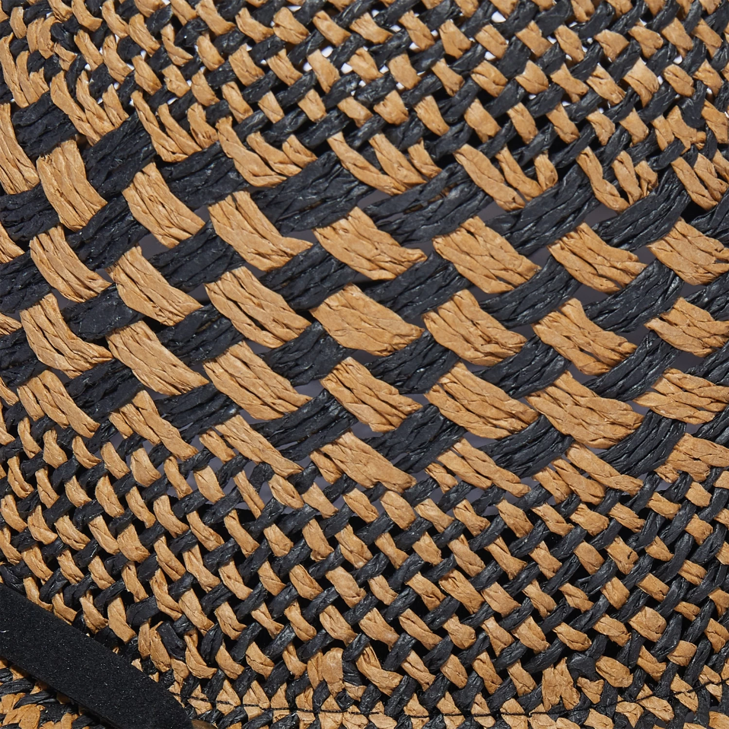 NEUTRAL NIGHT BRIELLE CHECKERED STRAW HAT - Image 3