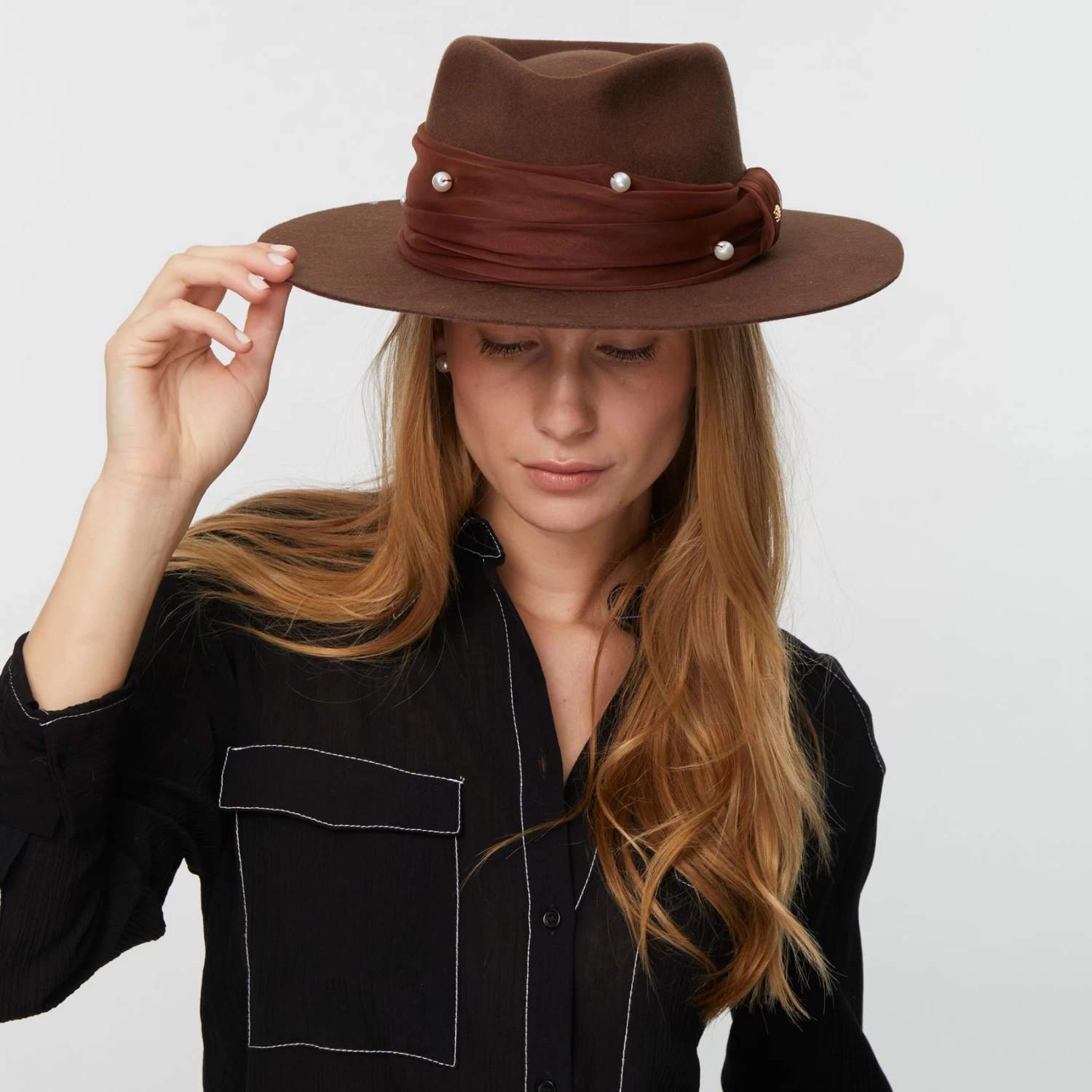 WALNUT FARRAH WOOL RANCHER HAT - Image 2