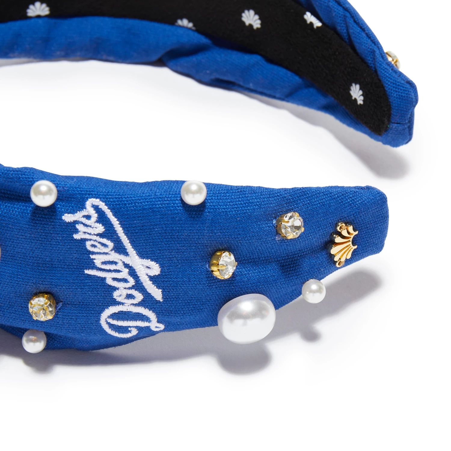 LA BREEZE LA DODGERS EMBELLISHED KNOTTED HEADBAND - Image 3