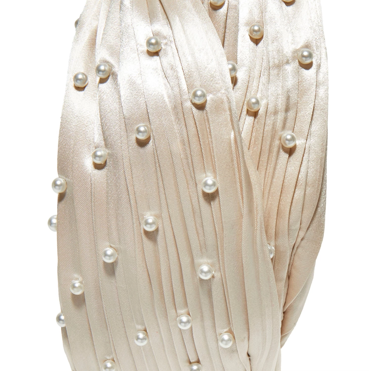 BISQUE PEARL EMBELLISHED GRETA HEADBAND - Image 3