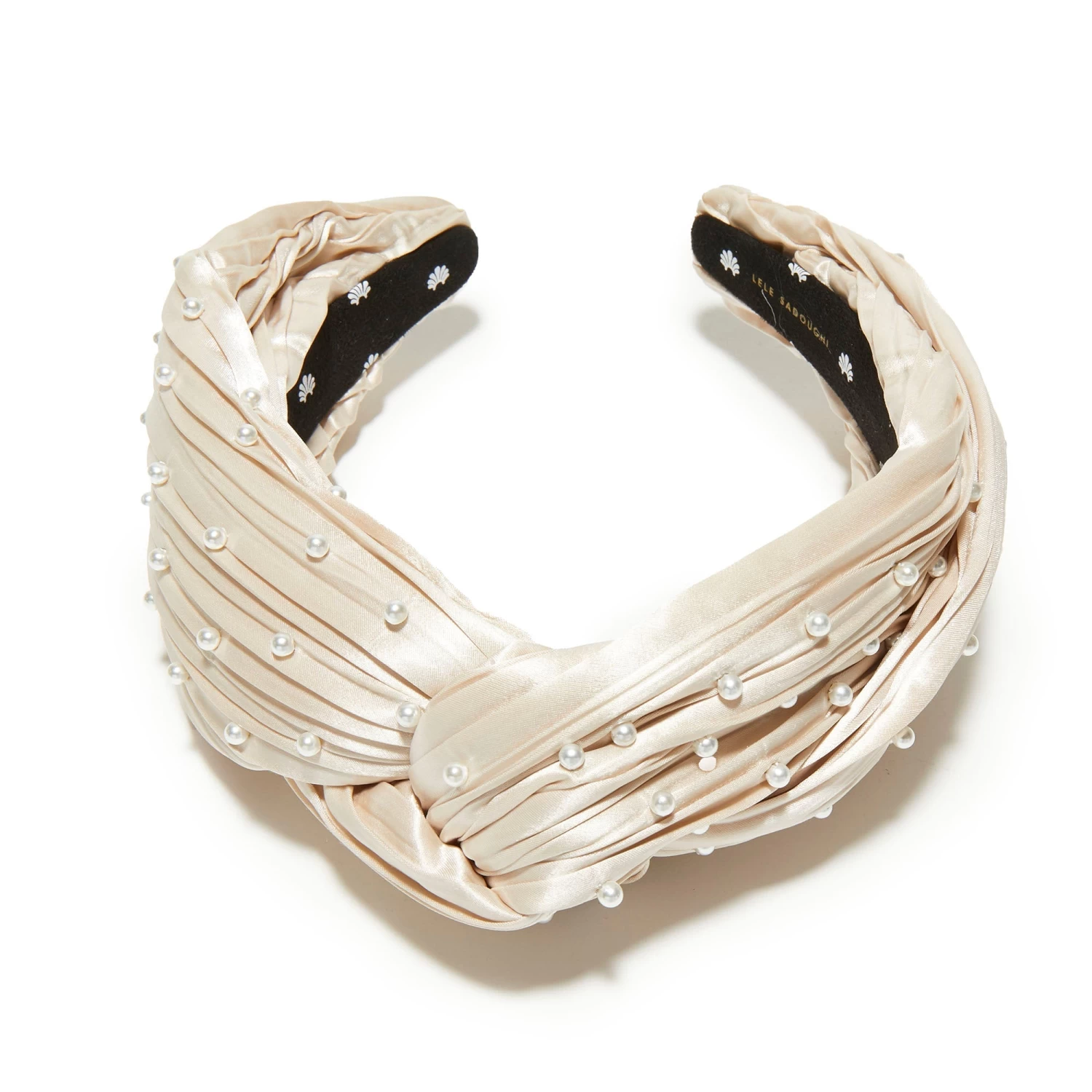 BISQUE PEARL EMBELLISHED GRETA HEADBAND - Image 5