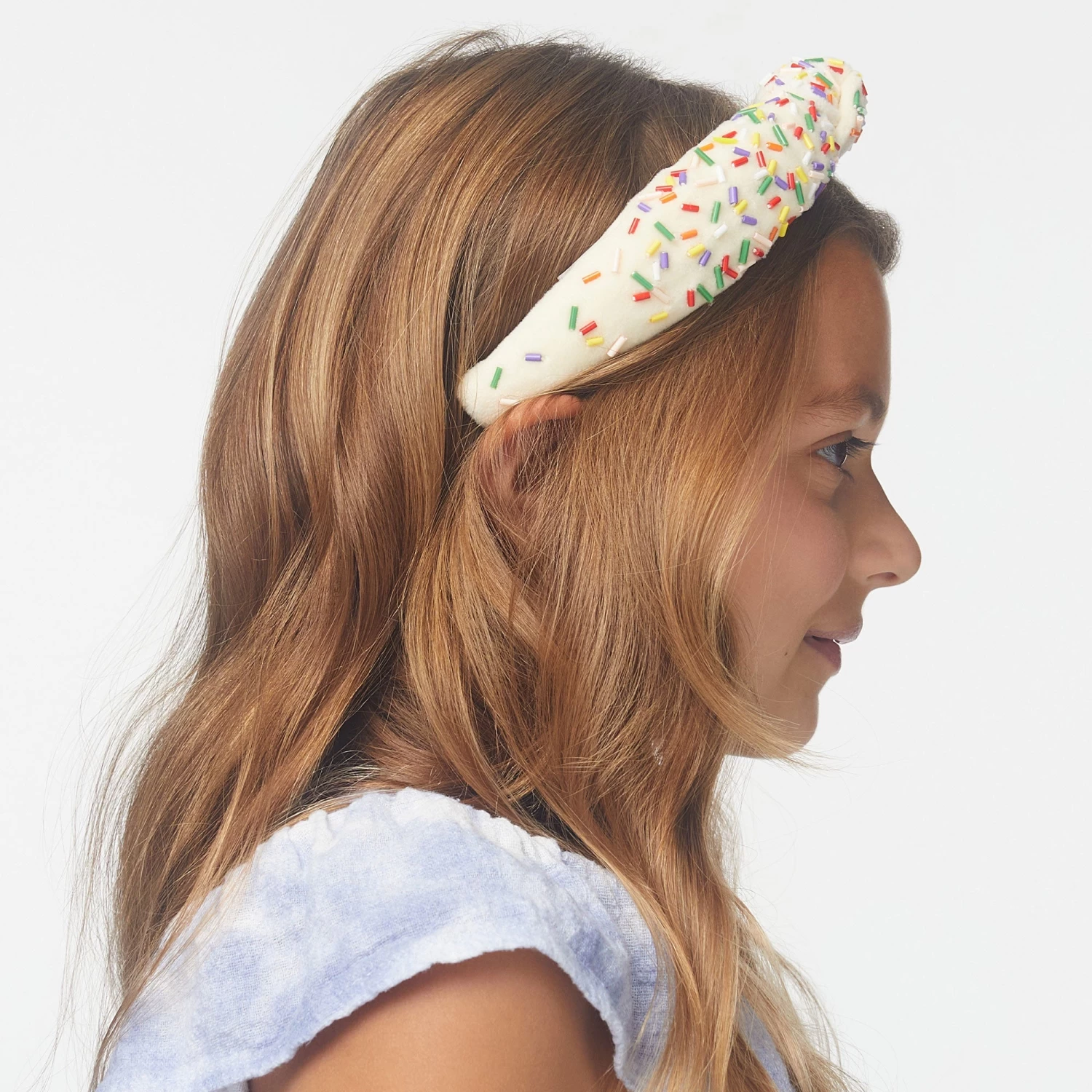 BUTTERCREAM BIRTHDAY CAKE KIDS KNOTTED HEADBAND - Image 4