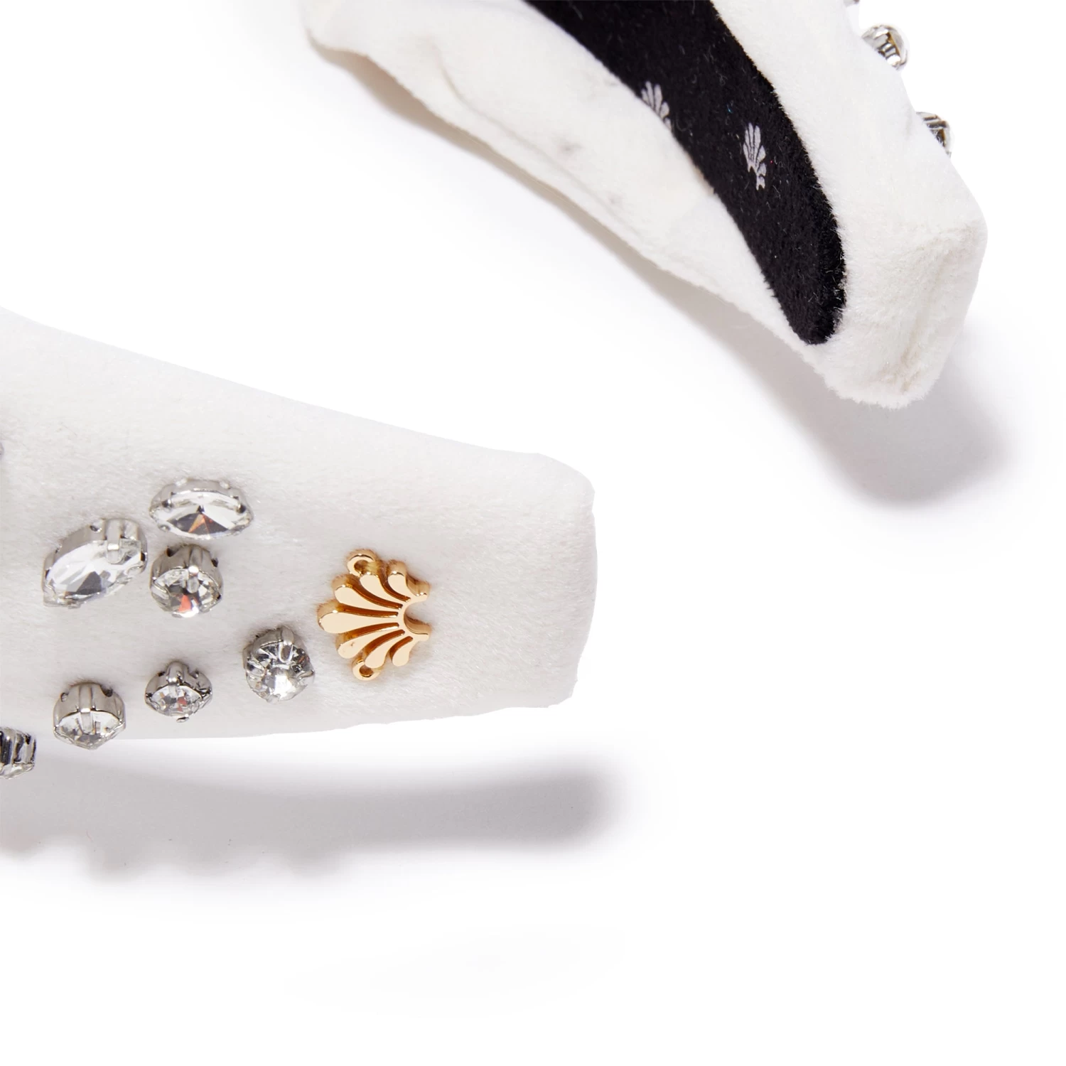 APRIL DIAMOND MIXED CRYSTAL VELVET KNOTTED HEADBAND - Image 3