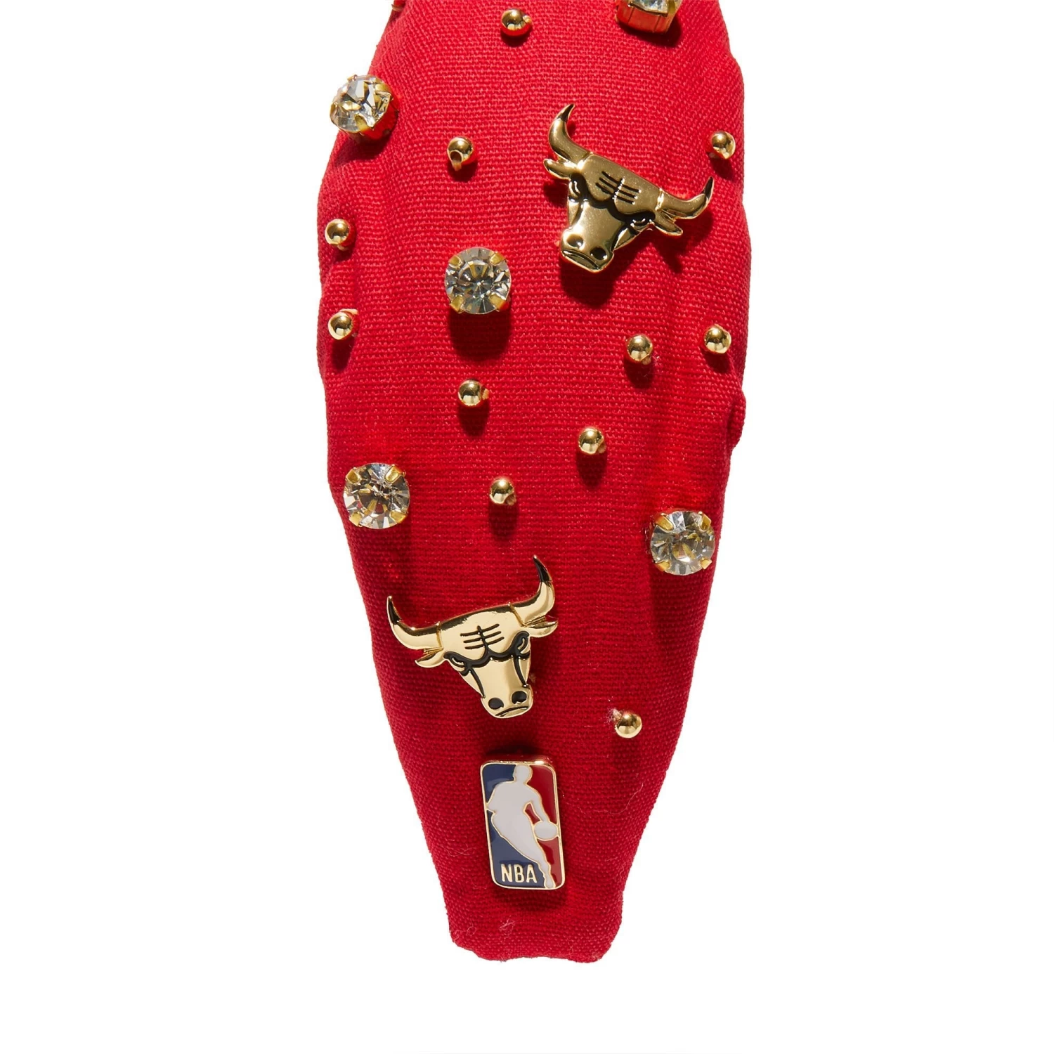 RED CHICAGO BULLS EMBELLISHED KNOTTED HEADBAND - Image 3