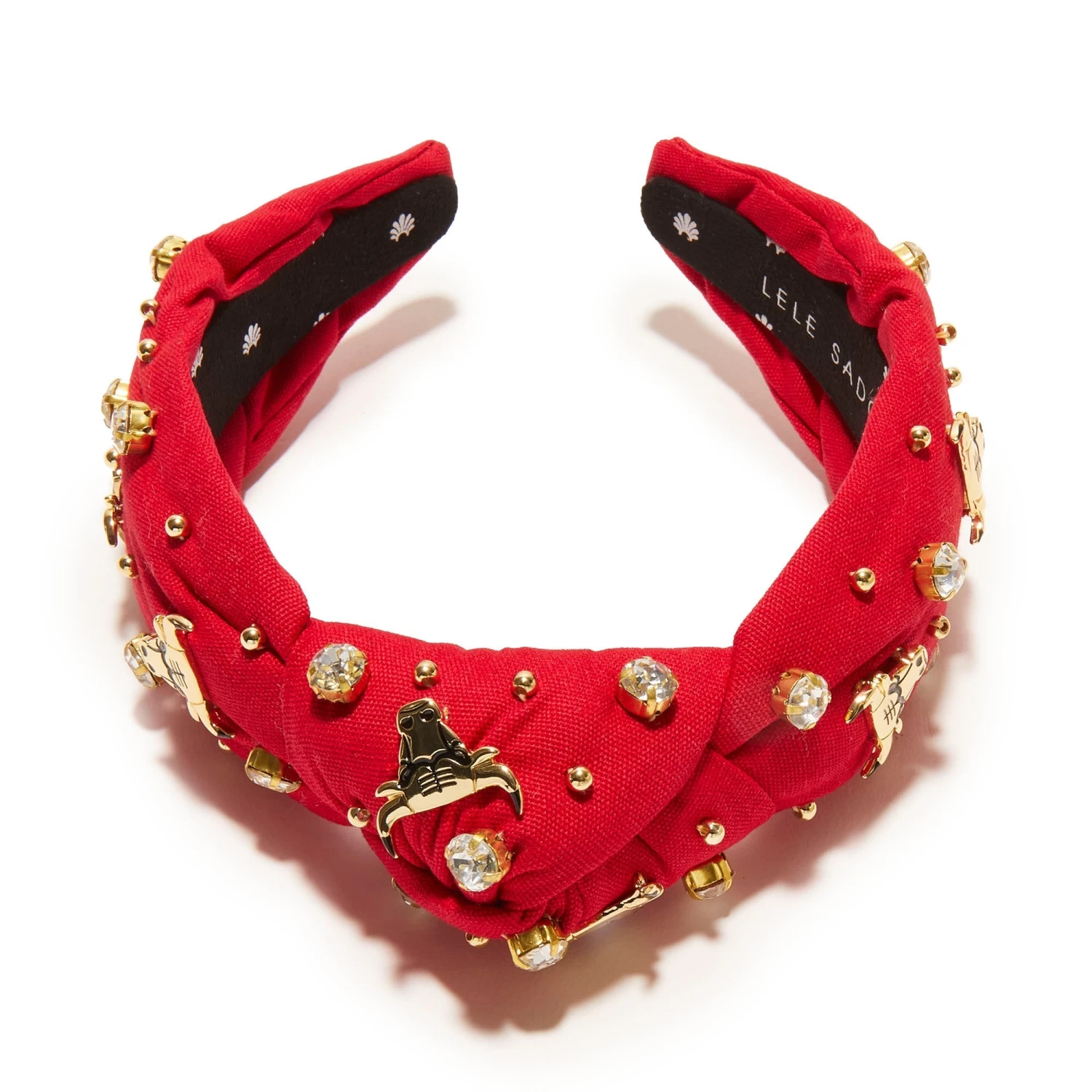 RED CHICAGO BULLS EMBELLISHED KNOTTED HEADBAND - Image 5