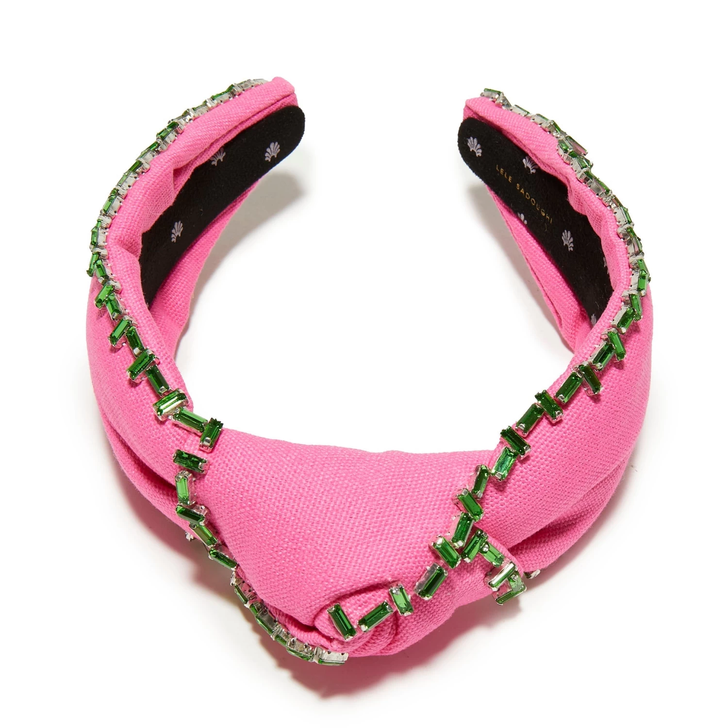FLAMINGO CRYSTAL TRIM KNOTTED HEADBAND - Image 5
