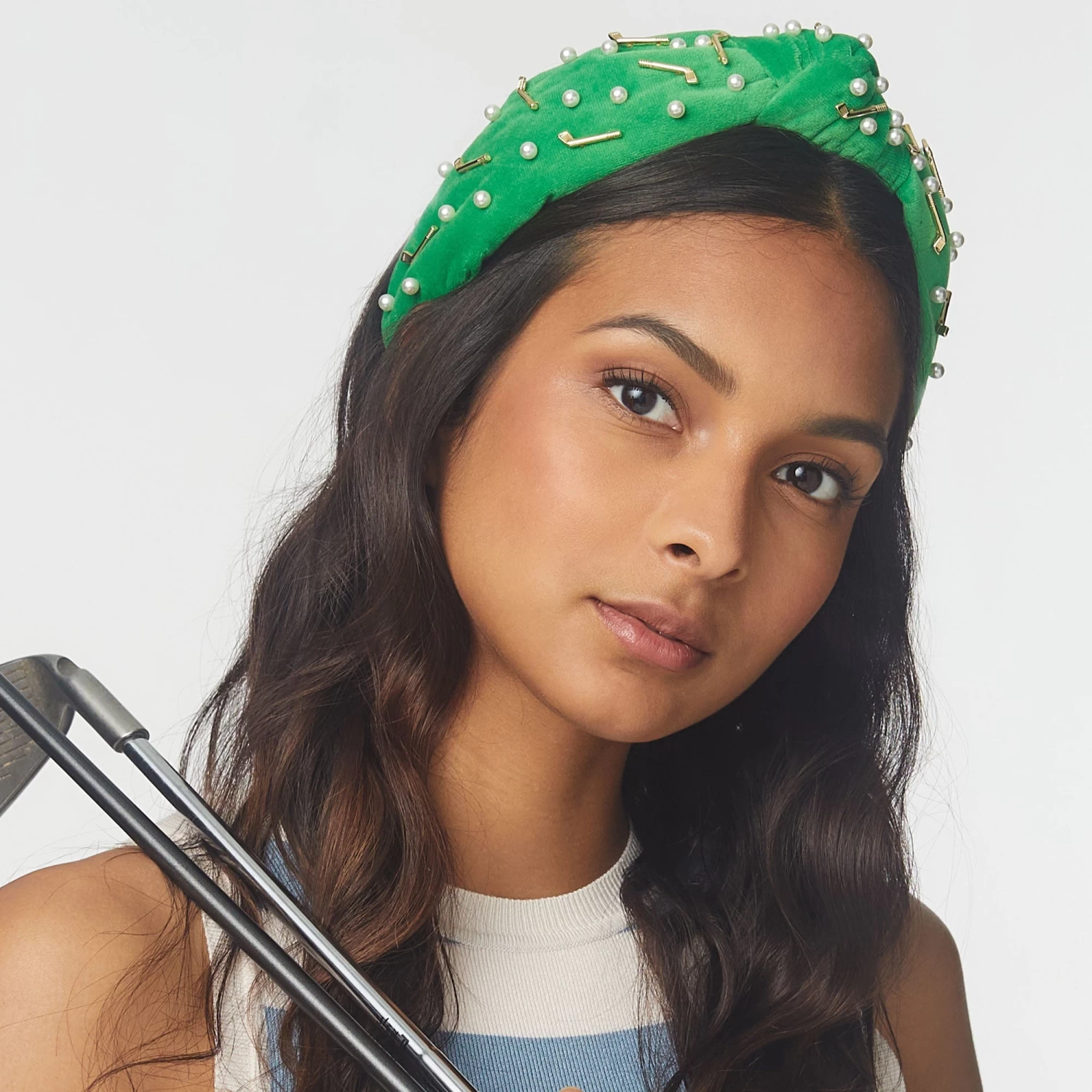 GRASS GREEN GOLF KNOTTED HEADBAND - Image 2