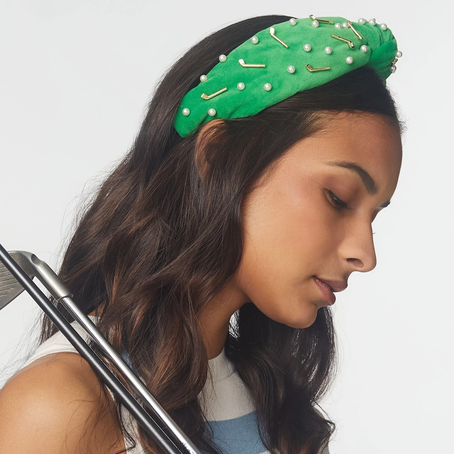 GRASS GREEN GOLF KNOTTED HEADBAND - Image 4