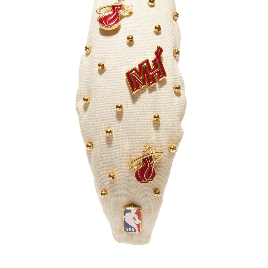 IVORY MIAMI HEAT EMBELLISHED KNOTTED HEADBAND - Image 3