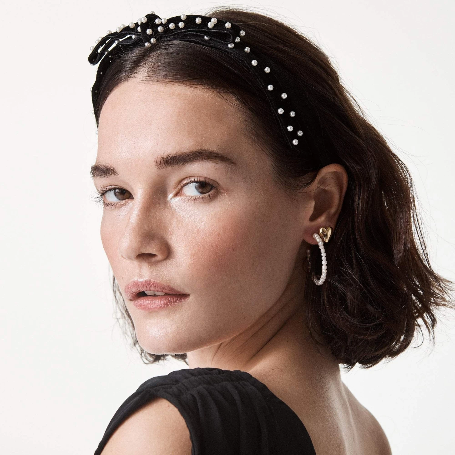 JET PEARL BARDOT RIBBON HEADBAND - Image 2