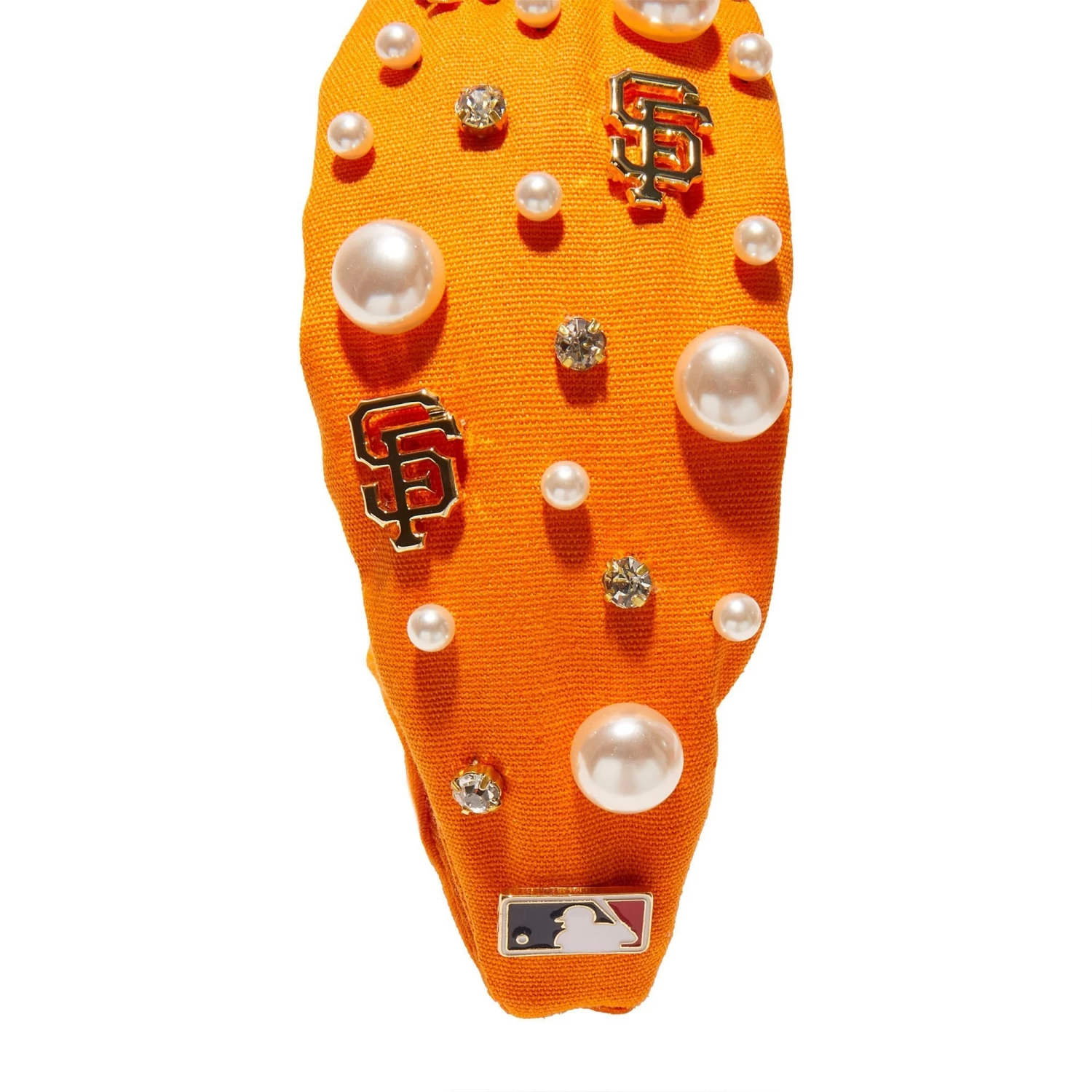 ORANGE SF GIANTS EMBELLISHED KNOTTED HEADBAND - Image 3