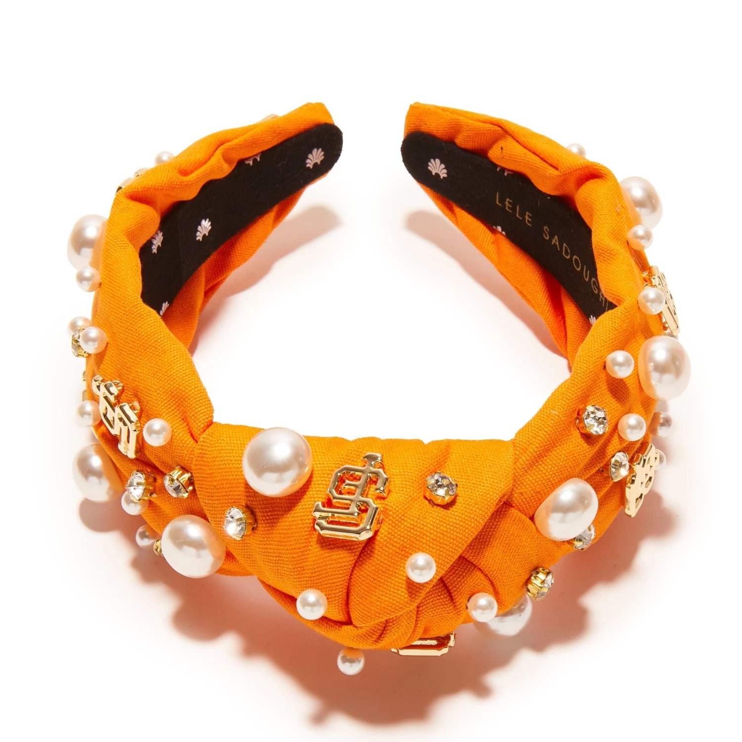 ORANGE SF GIANTS EMBELLISHED KNOTTED HEADBAND - Image 5
