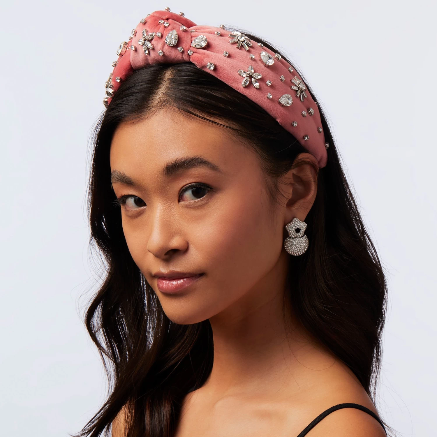 ROSE SWAROVSKI® SNOWFLAKE KNOTTED HEADBAND - Image 2