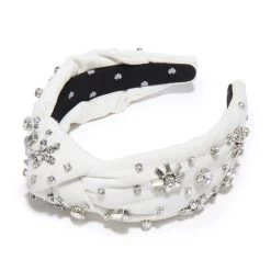 SILVER SNOW SWAROVSKI® SNOWFLAKE KNOTTED HEADBAND