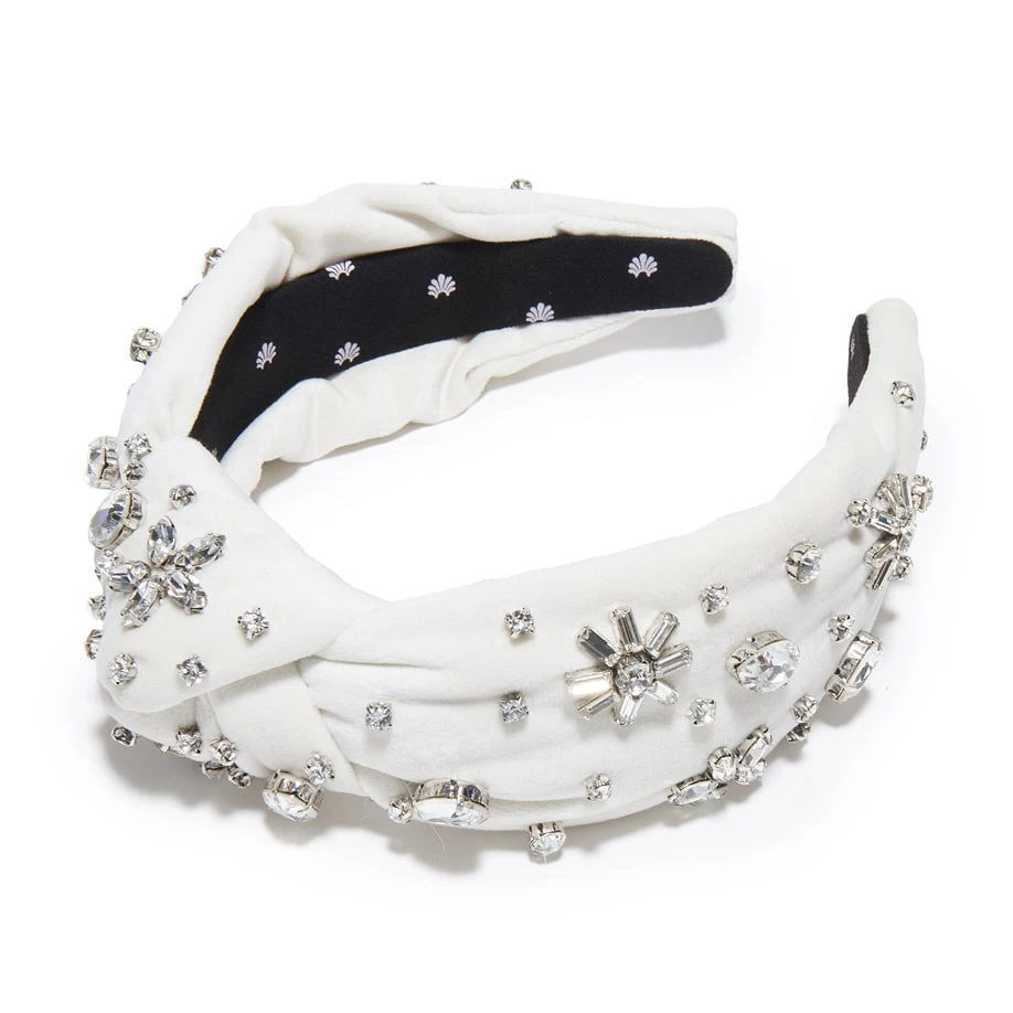 SILVER SNOW SWAROVSKI® SNOWFLAKE KNOTTED HEADBAND