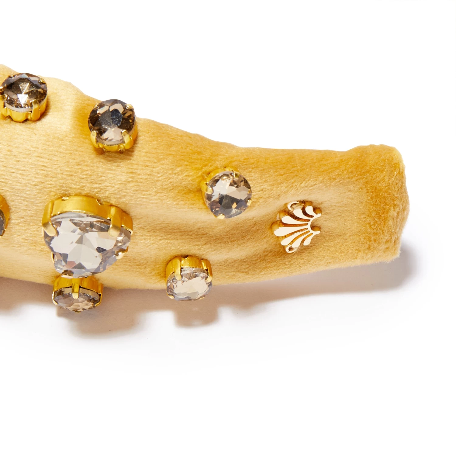 NOVEMBER TOPAZ HEART MIXED CRYSTAL VELVET KNOTTED HEADBAND - Image 3