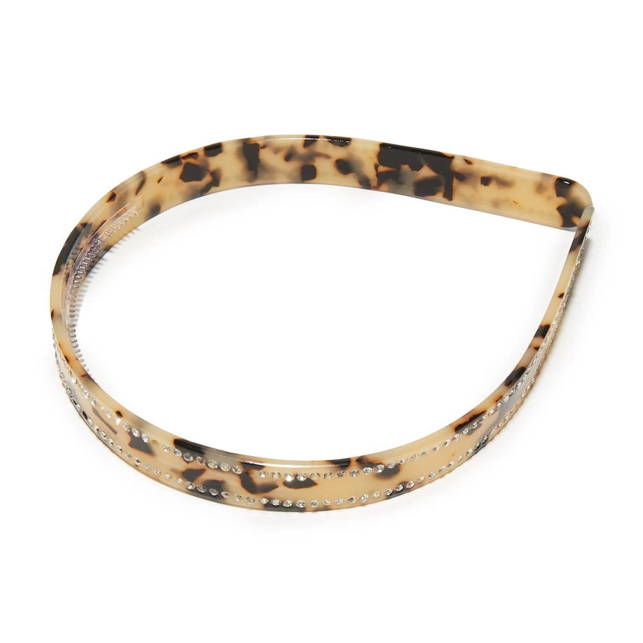 TORTOISE JENNA CRYSTAL ACETATE HEADBAND