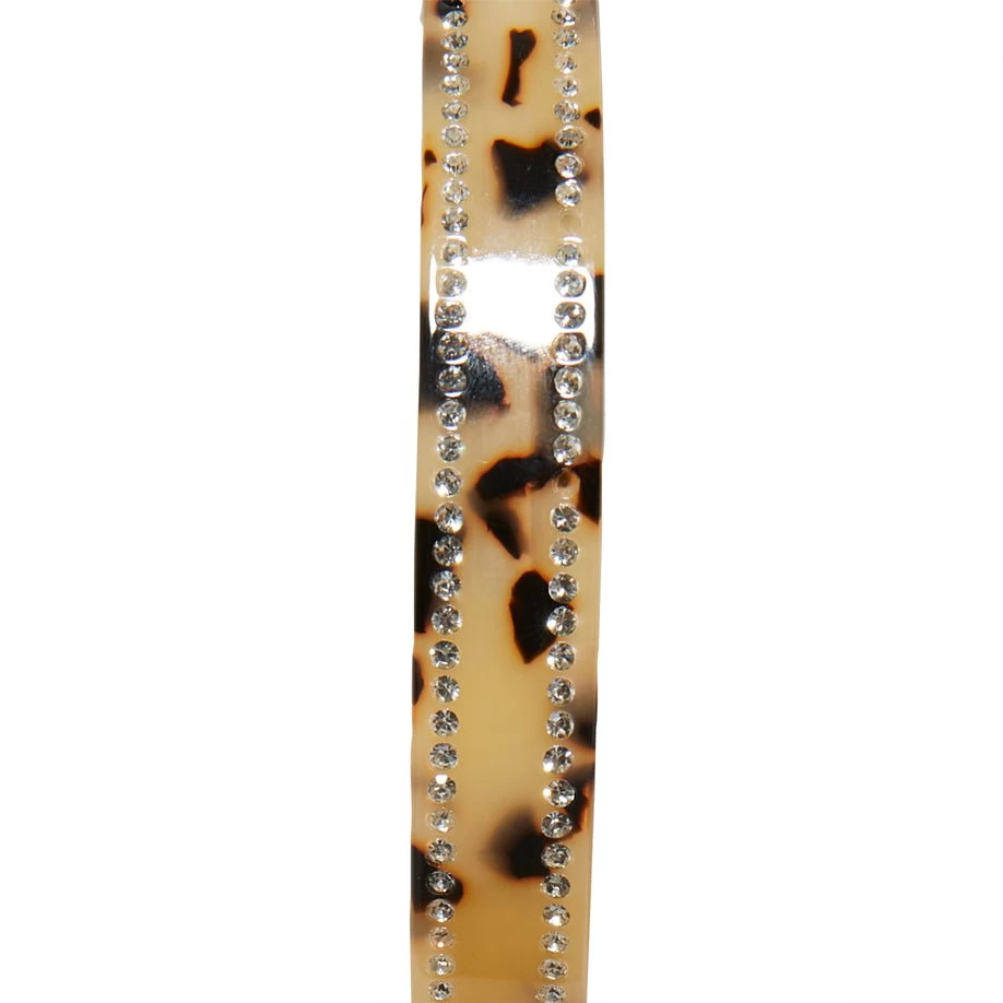 TORTOISE JENNA CRYSTAL ACETATE HEADBAND - Image 3
