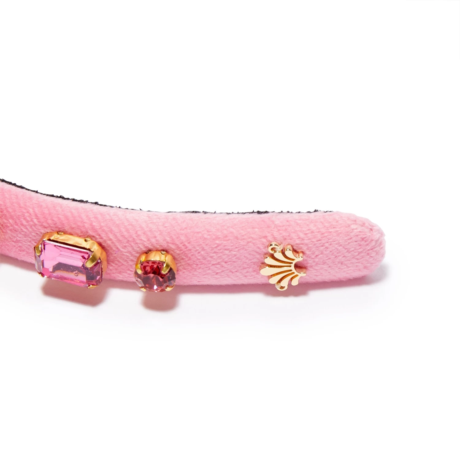 OCTOBER TOURMALINE RECTANGLE CRYSTAL VELVET GIGI HEADBAND - Image 3