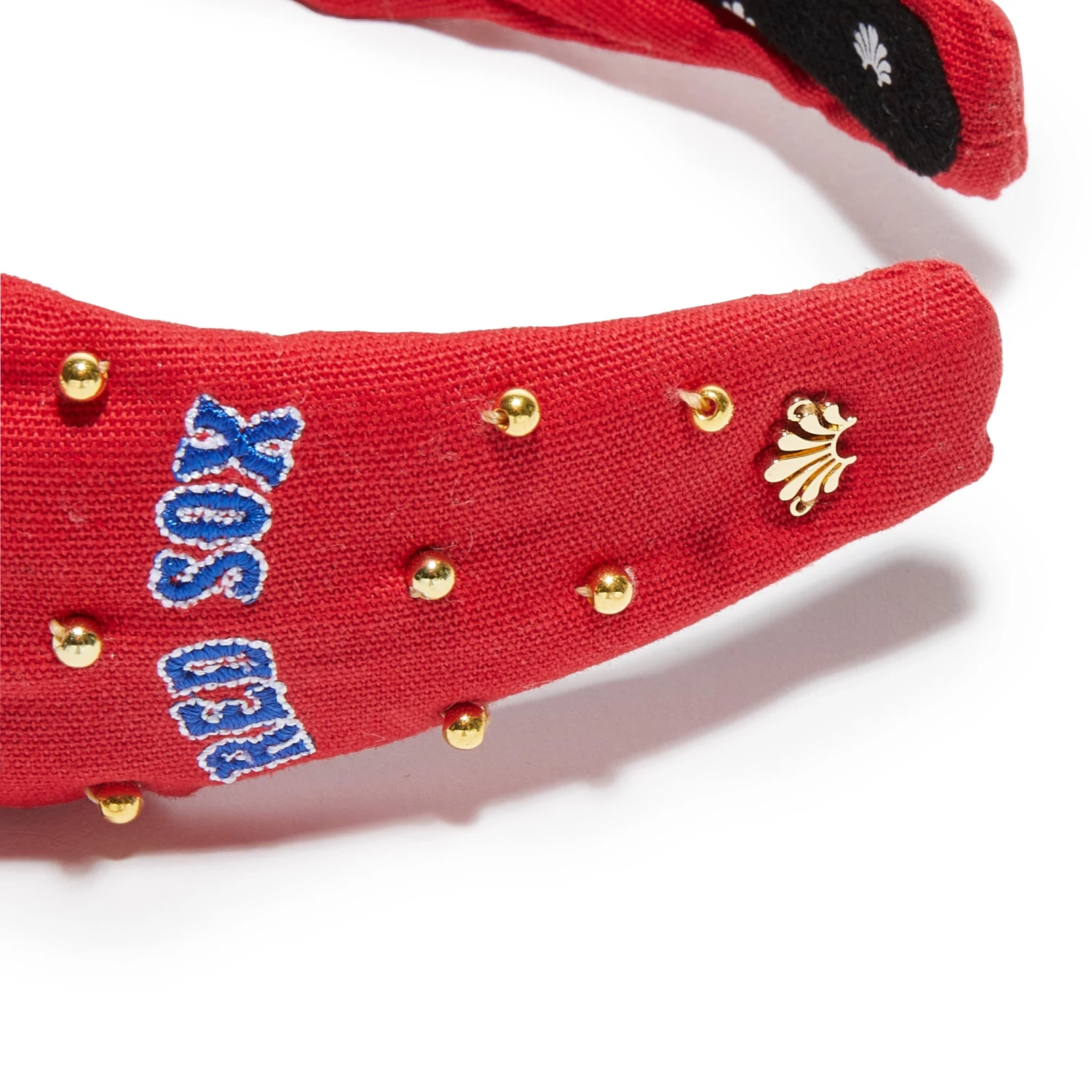 RED BOSTON RED SOX EMBELLISHED KNOTTED HEADBAND - Image 3