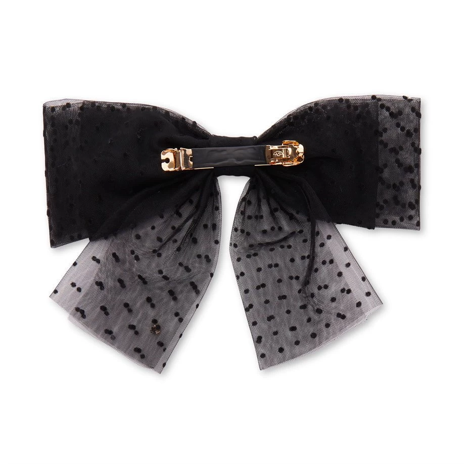 JET SWISS DOT SHEER BOW BARRETTE - Image 3