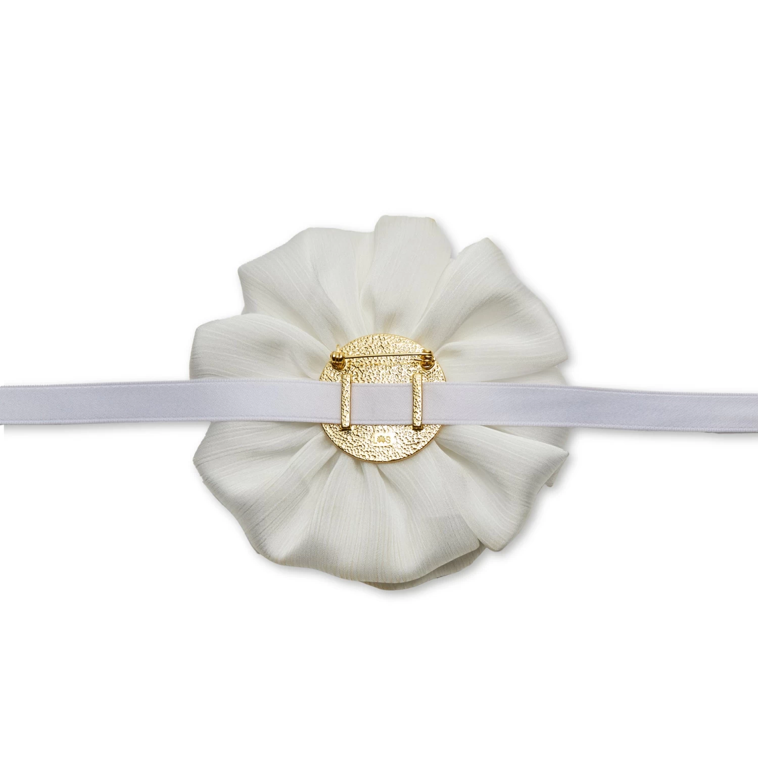 CHALK SILK GARDENIA RIBBON CHOKER - Image 5
