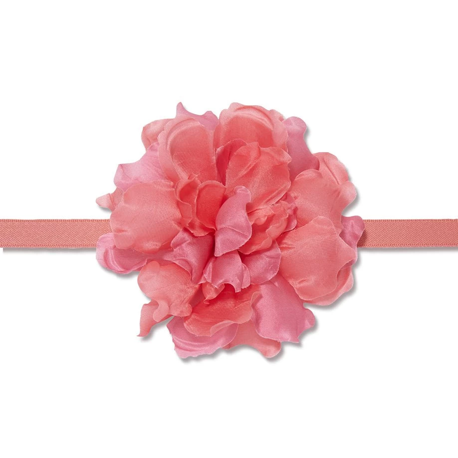DUSTY PINK SILK MAGNOLIA FLOWER CHOKER/BROOCH - Image 3
