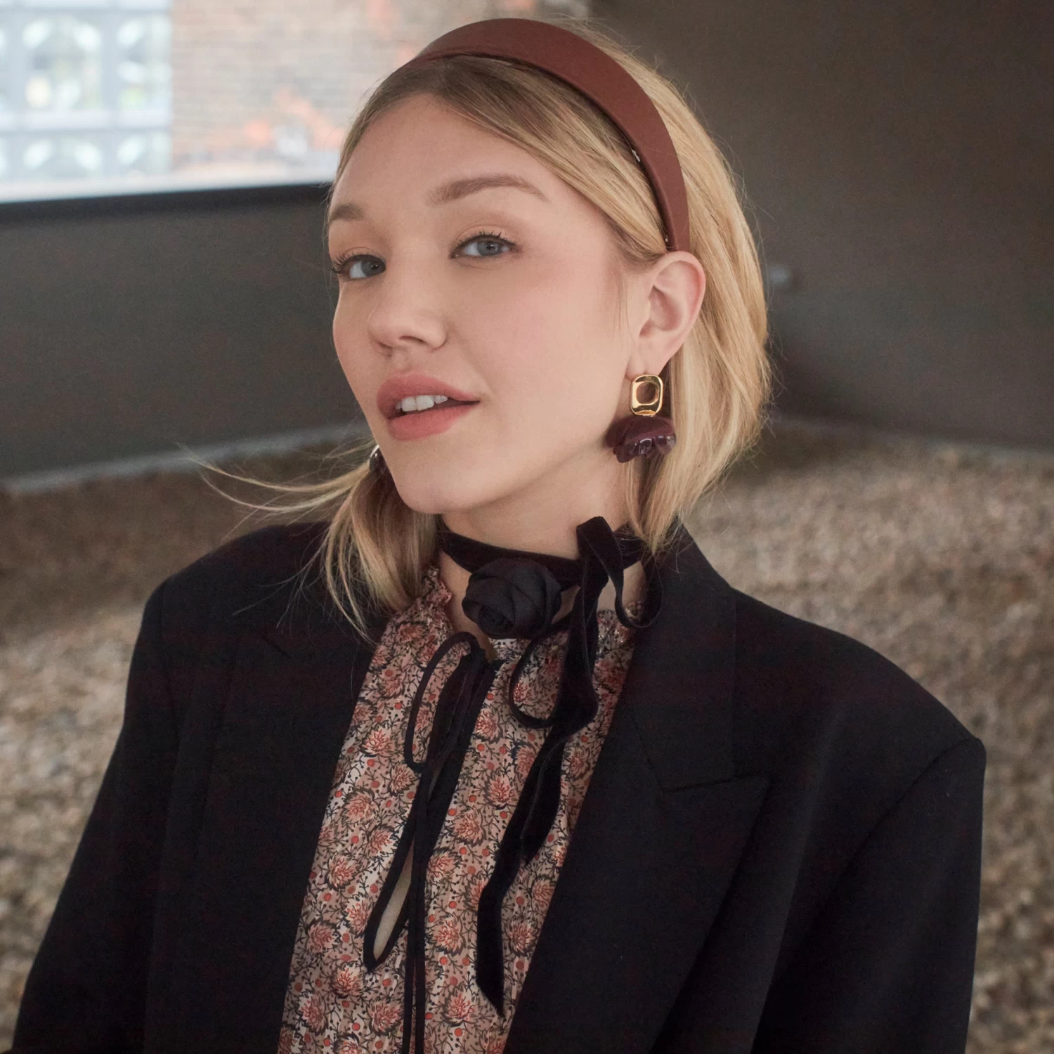 JET SILK ROSETTE RIBBON CHOKER - Image 2