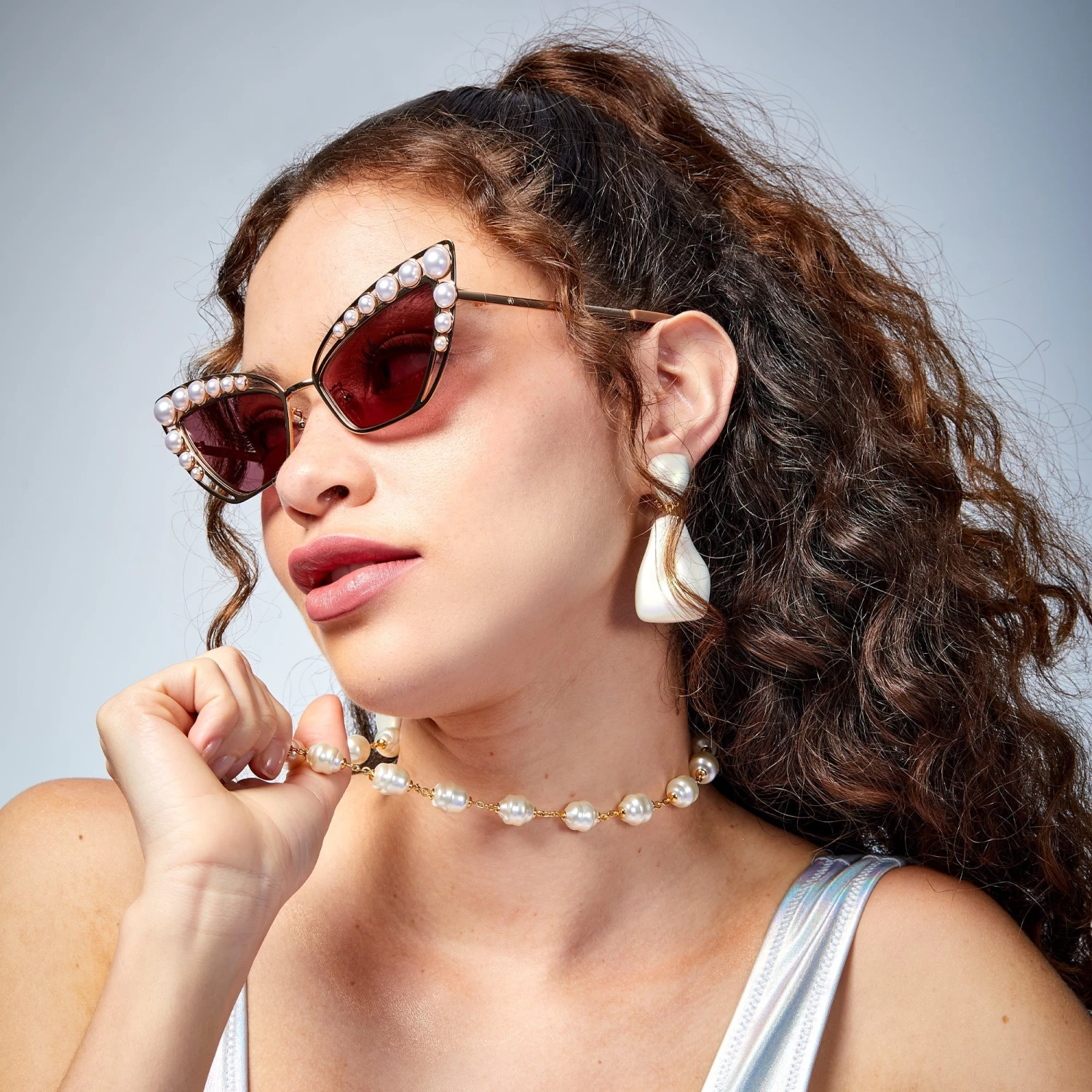 GOLD ELTON CAT-EYE SUNGLASSES - Image 4