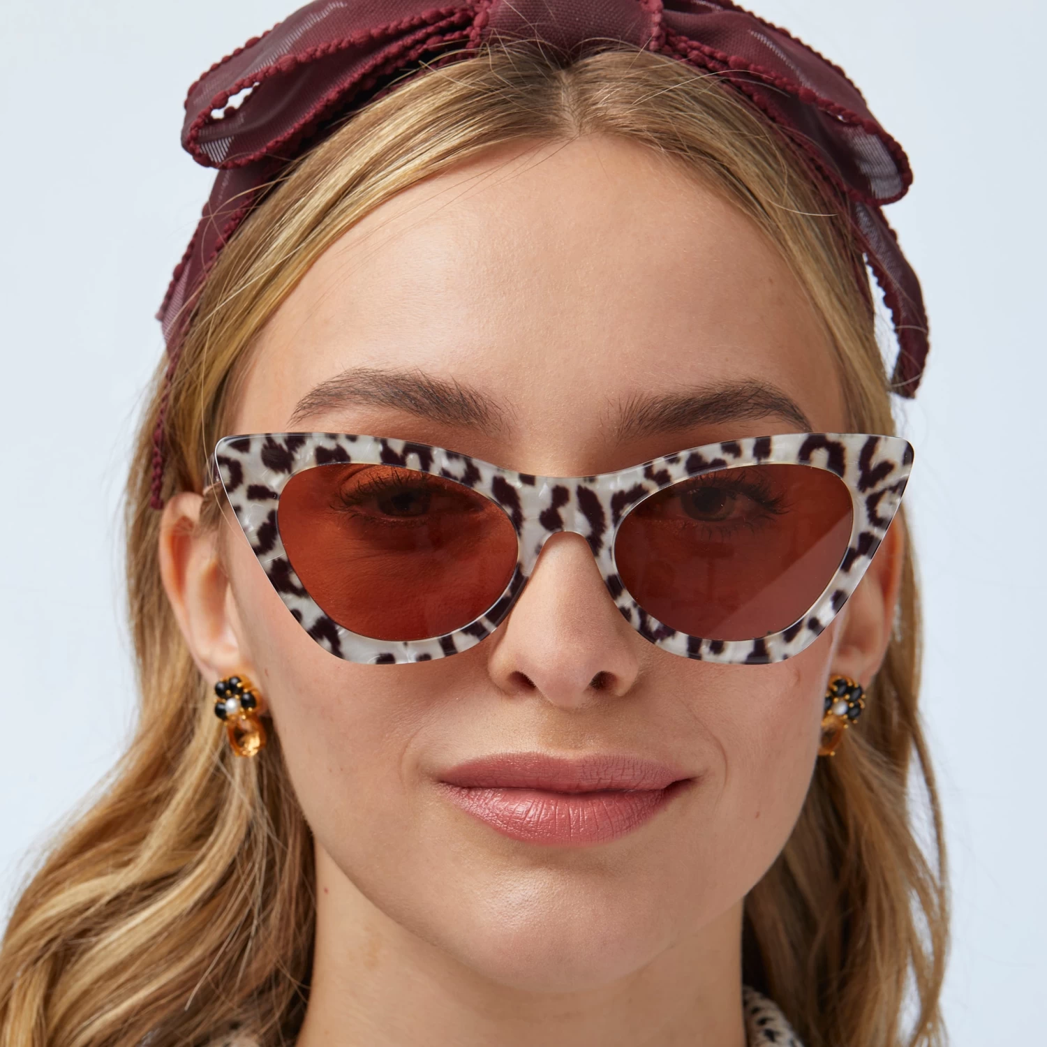LEOPARD DOWNTOWN CAT-EYE SUNGLASSES - Image 4